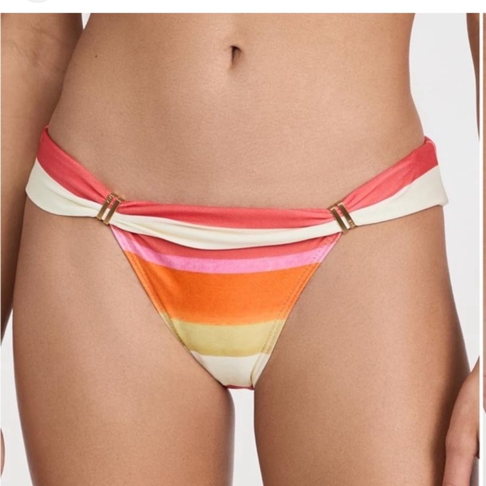 VIX Paula Hermanny Hiva Bia tube striped  bikini bottom multi color size XL NWT